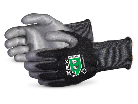 #S13KBPU Superior Glove® Emerald CX Lite™ 13-gauge Nylon Stainless-Steel Knit Cut Protection Work Glove with PU Palms